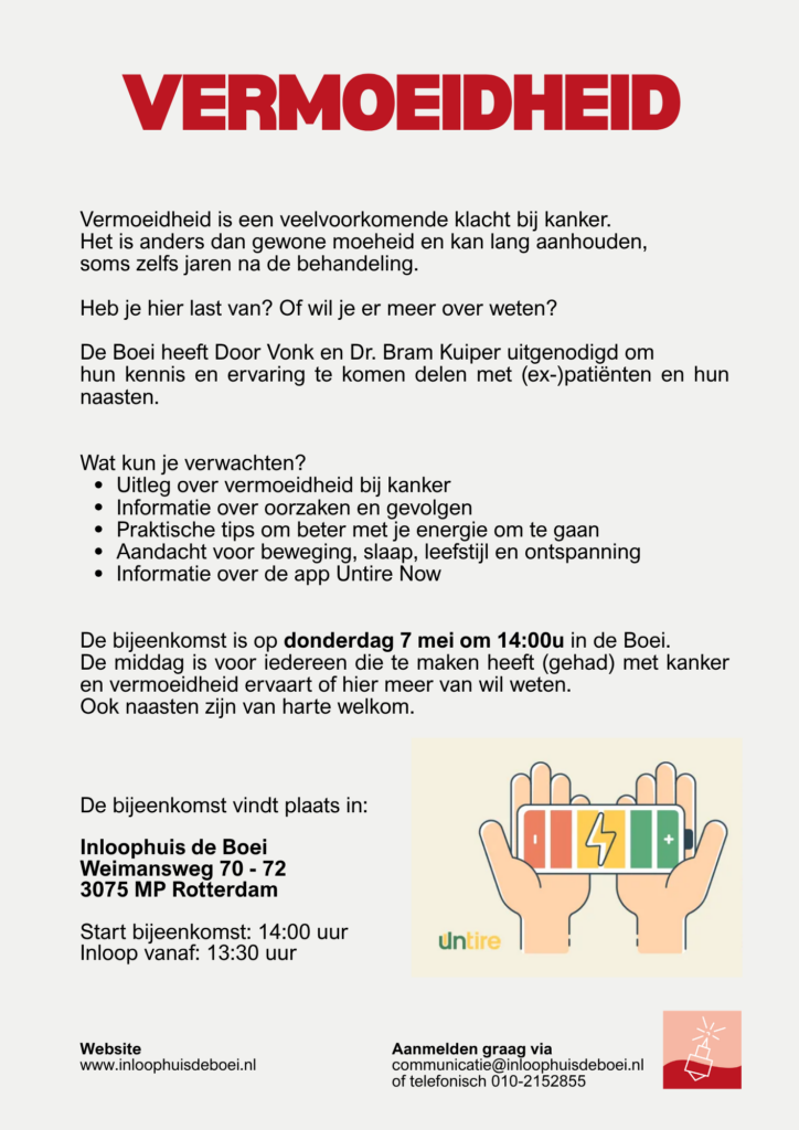 Inloophuis de boei | Vermoeidheid